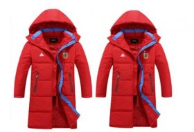Wholesale Cheap Argentina Red Soccer Cotton Jackets