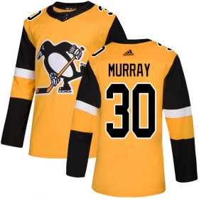 Wholesale Cheap Adidas Penguins #30 Matt Murray Gold Alternate Authentic Stitched Youth NHL Jersey