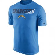Wholesale Cheap Men's Los Angeles Chargers Nike Powder Blue Legend Staff Practice Performance T-Shirt