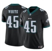 Cheap Men's Philadelphia Eagles #45 Devin White Black 2023 F.U.S.E Vapor Untouchable Limited Football Stitched Jersey
