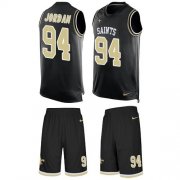 Wholesale Cheap Nike Saints #94 Cameron Jordan Black Team Color Men's Stitched NFL Limited Tank Top Suit Jersey