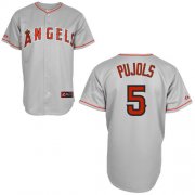 Wholesale Cheap Angels #5 Albert Pujols Grey Stitched Youth MLB Jersey