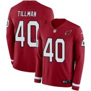 Wholesale Cheap Nike Cardinals #40 Pat Tillman Red Team Color Men's Stitched NFL Limited Therma Long Sleeve Jersey