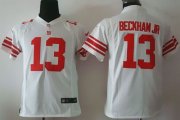 Wholesale Cheap Nike Giants #13 Odell Beckham Jr White Youth Stitched NFL Elite Jersey
