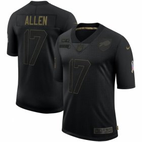 Cheap Buffalo Bills #17 Josh Allen Nike 2020 Salute To Service Limited Jersey Black