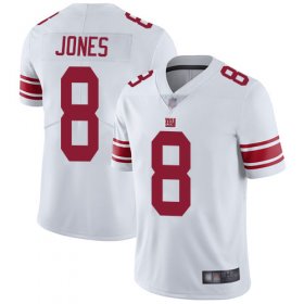 Wholesale Cheap Nike Giants #8 Daniel Jones White Men\'s Stitched NFL Vapor Untouchable Limited Jersey