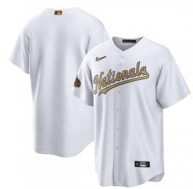 Wholesale Cheap Men\'s Washington Nationals Blank White 2022 All-Star Cool Base Stitched Baseball Jersey