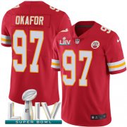 Wholesale Cheap Nike Chiefs #97 Alex Okafor Red Super Bowl LIV 2020 Team Color Youth Stitched NFL Vapor Untouchable Limited Jersey