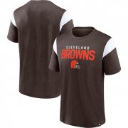 Wholesale Men's Cleveland Browns Brown White Home Stretch Team T-Shirt