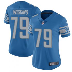 Wholesale Cheap Nike Lions #79 Kenny Wiggins Blue Team Color Women\'s Stitched NFL Vapor Untouchable Limited Jersey