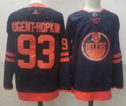 Wholesale Cheap Men's Edmonton Oilers #93 Ryan Nugent Hopkins Navy 50th Anniversary Authentic Jersey