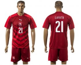 Wholesale Cheap Czech #21 Lafata Red Home Soccer Country Jersey