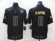Wholesale Cheap Men's Pittsburgh Steelers #11 Chase Claypool Black 2020 Salute To Service Stitched NFL Nike Limited Jersey