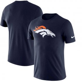 Wholesale Cheap Denver Broncos Nike Essential Logo Dri-FIT Cotton T-Shirt Navy