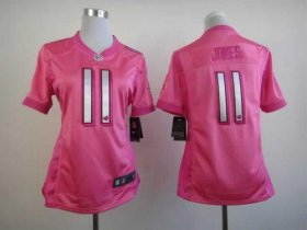 Wholesale Cheap Nike Falcons #11 Julio Jones Pink Women\'s Be Luv\'d Stitched NFL Elite Jersey