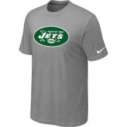 Wholesale Cheap New York Jets Sideline Legend Authentic Logo Dri-FIT Nike NFL T-Shirt Light Grey