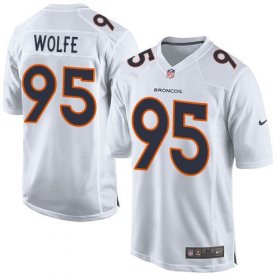 Wholesale Cheap Nike Broncos #95 Derek Wolfe White Men\'s Stitched NFL Game Event Jersey