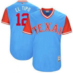 Wholesale Cheap Rangers #12 Rougned Odor Light Blue \"El Tipo\" Players Weekend Authentic Stitched MLB Jersey