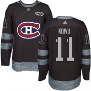 Wholesale Cheap Adidas Canadiens #11 Saku Koivu Black 1917-2017 100th Anniversary Stitched NHL Jersey