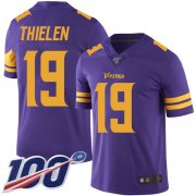 Wholesale Cheap Nike Vikings #19 Adam Thielen Purple Men's Stitched NFL Limited Rush 100th Season Jersey