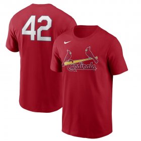 Wholesale Cheap St. Louis Cardinals Nike Jackie Robinson Day Team 42 T-Shirt Red