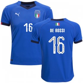 Wholesale Cheap Italy #16 De Rossi Home Kid Soccer Country Jersey