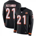 Wholesale Cheap Nike Bengals #21 Mackensie Alexander Black Team Color Youth Stitched NFL Limited Therma Long Sleeve Jersey