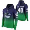 Wholesale Cheap Vancouver Canucks #40 Elias Pettersson Adidas Reverse Retro Pullover Hoodie Green