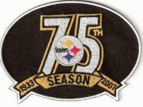 Wholesale Cheap Stitched Pittsburgh Steelers 75th Anniversary Jersey Patch