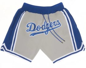 Wholesale Cheap Los Angeles Dodgers Shorts (Grey) JUST DON By Mitchell & Ness