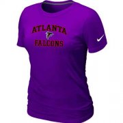 Wholesale Cheap Women's Nike Atlanta Falcons Heart & Soul NFL T-Shirt Purple