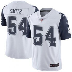 Wholesale Cheap Nike Cowboys #54 Jaylon Smith White Men\'s Stitched NFL Limited Rush Jersey
