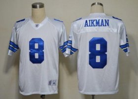 Wholesale Cheap Cowboys #8 Troy Aikman White Legend Throwback Stitched NFL Jersey