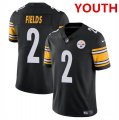 Cheap Youth Pittsburgh Steelers #2 Justin Fields Black Vapor Untouchable Limited Football Stitched Jersey