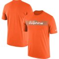 Wholesale Cheap Miami Dolphins Nike Sideline Seismic Legend Performance T-Shirt Orange