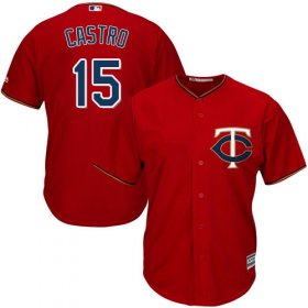 Wholesale Cheap Twins #15 Jason Castro Red Cool Base Stitched MLB Jersey