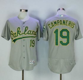 Wholesale Cheap Athletics #19 Bert Campaneris Grey Flexbase Authentic Collection Stitched MLB Jersey