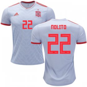 Wholesale Cheap Spain #22 Nolito Away Soccer Country Jersey