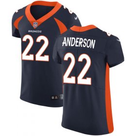 Wholesale Cheap Nike Broncos #22 C.J. Anderson Navy Blue Alternate Men\'s Stitched NFL Vapor Untouchable Elite Jersey