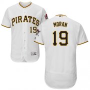 Wholesale Cheap Pirates #19 Colin Moran White Flexbase Authentic Collection Stitched MLB Jersey