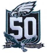 Wholesale Cheap Stitched Philadelphia Eagles 50th Anniversary Jersey Patch
