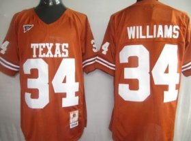 Wholesale Cheap Texas Longhorns #34 Williams Orange Jersey