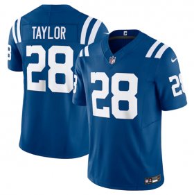 Wholesale Cheap Men\'s Indianapolis Colts #28 Jonathan Taylor Blue 2023 F.U.S.E Vapor Untouchable Stitched Football Jersey