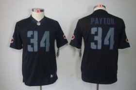 Wholesale Cheap Nike Bears #34 Walter Payton Black Impact Youth Stitched NFL Limited Jersey