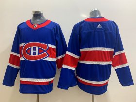 Wholesale Cheap Men\'s Montreal Canadiens Blank Blue Adidas 2020-21 Alternate Authentic Player NHL Jersey