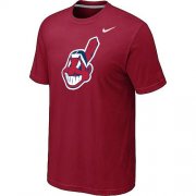 Wholesale Cheap MLB Cleveland Indians Heathered Nike Blended T-Shirt Red