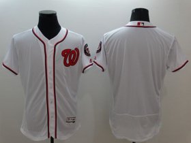 Wholesale Cheap Nationals Blank White Flexbase Authentic Collection Stitched MLB Jersey