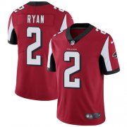 Wholesale Cheap Nike Falcons #2 Matt Ryan Red Team Color Men's Stitched NFL Vapor Untouchable Limited Jersey