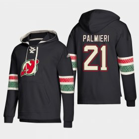 Wholesale Cheap New Jersey Devils #21 Kyle Palmieri Black adidas Lace-Up Pullover Hoodie