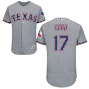 Wholesale Cheap Rangers #17 Shin-Soo Choo Grey Flexbase Authentic Collection Stitched MLB Jersey